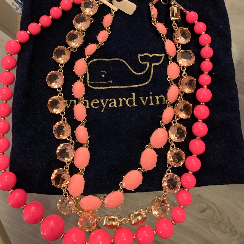 Vineyard Vines Pink and Gold Necklace - Picture 2 of 4
